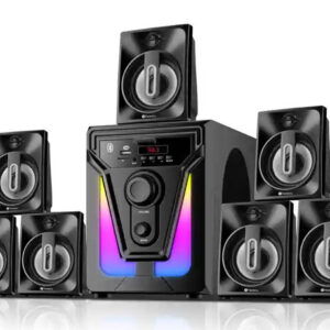 Xkye Series FK220  5.1 Channel Home Theatre System � Bluetooth, USB,FM, SD, RCA Inputs,AUX, LED TV Supported 4 Inch Active Subwoofer, 3� Passive Radiator, Vivid Lights, Wireless Remote