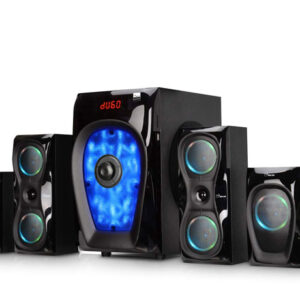 Xkye Series classic 4.1 Channel Home Theatre System � Bluetooth, USB,FM, SD, RCA Inputs,AUX, LED TV Supported 4 Inch Active Subwoofer, 3� Passive Radiator, Vivid Lights, Wireless Remote
