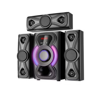 Xkye Series crazy 3.1 Channel Home Theatre System � Bluetooth, USB,FM, SD, RCA Inputs,AUX, LED TV Supported 4 Inch Active Subwoofer, 3� Passive Radiator, Vivid Lights, Wireless Remote
