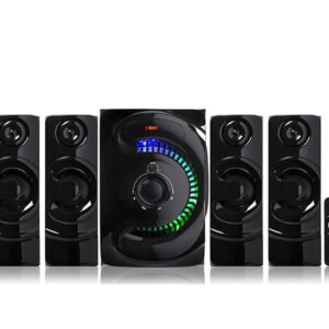 Xkye Series 4.1 Channel Home Theatre System � Bluetooth, USB,FM, SD, RCA Inputs,AUX, LED TV Supported 4 Inch Active Subwoofer, 3� Passive Radiator, Vivid Lights, Wireless Remote